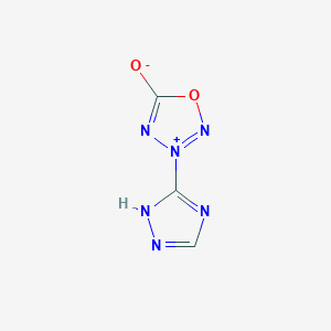 molecular formula C3H2N6O2 B11540079 3-(1H-1,2,4-triazol-3-yl)-1,2,3,4-oxatriazol-3-ium-5-olate 