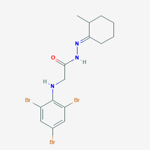 molecular formula C15H18Br3N3O B11540142 N'-[(1E)-2-Methylcyclohexylidene]-2-[(2,4,6-tribromophenyl)amino]acetohydrazide 