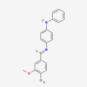 molecular formula C20H18N2O2 B11540187 2-methoxy-4-[(E)-{[4-(phenylamino)phenyl]imino}methyl]phenol 