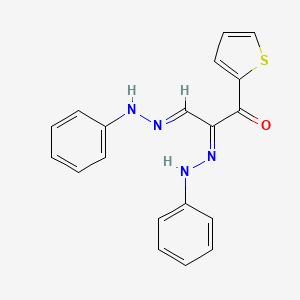 molecular formula C19H16N4OS B11540300 (2E,3E)-2,3-bis(2-phenylhydrazinylidene)-1-(thiophen-2-yl)propan-1-one 