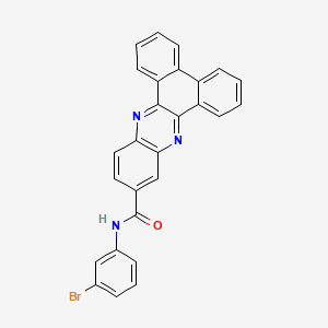 molecular formula C27H16BrN3O B11540331 N-(3-bromophenyl)dibenzo[a,c]phenazine-11-carboxamide 