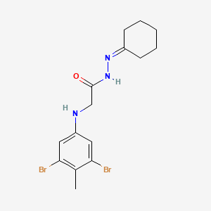 molecular formula C15H19Br2N3O B11540497 N'-Cyclohexylidene-2-[(3,5-dibromo-4-methylphenyl)amino]acetohydrazide 