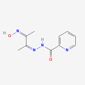 molecular formula C10H12N4O2 B11540622 N'-[(2Z,3Z)-3-(hydroxyimino)butan-2-ylidene]pyridine-2-carbohydrazide 