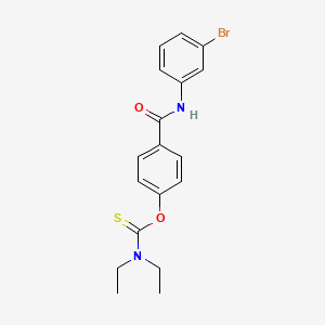 molecular formula C18H19BrN2O2S B11540624 O-{4-[(3-bromophenyl)carbamoyl]phenyl} diethylcarbamothioate CAS No. 310873-32-6