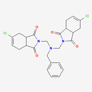 molecular formula C25H25Cl2N3O4 B11540902 2,2'-[(benzylimino)dimethanediyl]bis(5-chloro-3a,4,7,7a-tetrahydro-1H-isoindole-1,3(2H)-dione) 