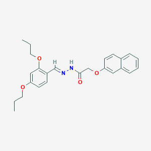 molecular formula C25H28N2O4 B11540908 N'-[(E)-(2,4-dipropoxyphenyl)methylidene]-2-(naphthalen-2-yloxy)acetohydrazide 