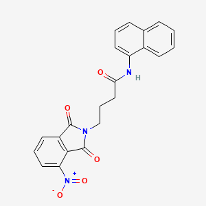 molecular formula C22H17N3O5 B11540952 N-(naphthalen-1-yl)-4-(4-nitro-1,3-dioxo-1,3-dihydro-2H-isoindol-2-yl)butanamide 