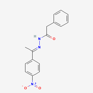 molecular formula C16H15N3O3 B11540968 N'-[1-(4-nitrophenyl)ethylidene]-2-phenylacetohydrazide 
