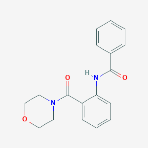 molecular formula C18H18N2O3 B11540974 N-[2-(morpholine-4-carbonyl)phenyl]benzamide 