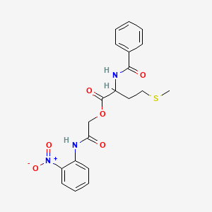 molecular formula C20H21N3O6S B11541108 2-[(2-nitrophenyl)amino]-2-oxoethyl N-(phenylcarbonyl)methioninate 