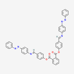 molecular formula C46H32N6O4 B11541294 bis{4-[(E)-({4-[(E)-phenyldiazenyl]phenyl}imino)methyl]phenyl} benzene-1,2-dicarboxylate CAS No. 339250-22-5
