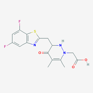 3,4-Dihydro-4-oxo-5,6-dimethyl-3-((5,7-difluorobenzothiazol-2-yl)methyl)-1-pyridazineacetic acid