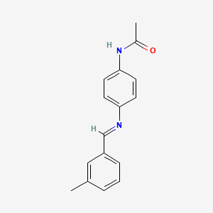 molecular formula C16H16N2O B11541336 N-(4-{[(E)-(3-methylphenyl)methylidene]amino}phenyl)acetamide 