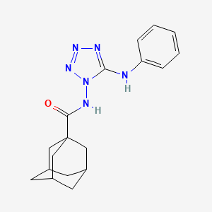 molecular formula C18H22N6O B11541400 N-(5-anilino-1H-tetrazol-1-yl)adamantane-1-carboxamide 