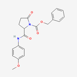 molecular formula C20H20N2O5 B11541473 Benzyl 2-[(4-methoxyphenyl)carbamoyl]-5-oxopyrrolidine-1-carboxylate 