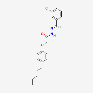 molecular formula C20H23ClN2O2 B11541538 N'-[(E)-(3-chlorophenyl)methylidene]-2-(4-pentylphenoxy)acetohydrazide 