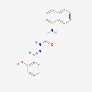 molecular formula C20H19N3O2 B11541581 N'-[(E)-(2-Hydroxy-4-methylphenyl)methylidene]-2-[(naphthalen-1-YL)amino]acetohydrazide 