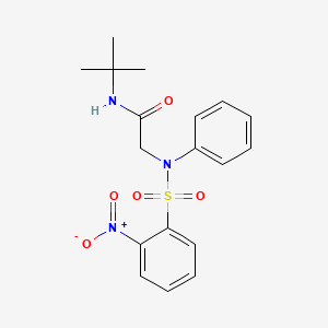 molecular formula C18H21N3O5S B11541592 N-Tert-butyl-2-(N-phenyl2-nitrobenzenesulfonamido)acetamide 