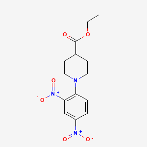 molecular formula C14H17N3O6 B11541597 Ethyl 1-(2,4-dinitrophenyl)piperidine-4-carboxylate 