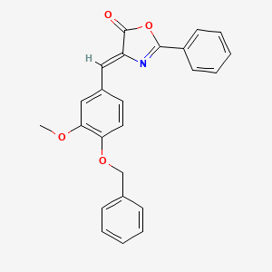 molecular formula C24H19NO4 B11541752 (4Z)-4-{[4-(benzyloxy)-3-methoxyphenyl]methylidene}-2-phenyl-4,5-dihydro-1,3-oxazol-5-one 