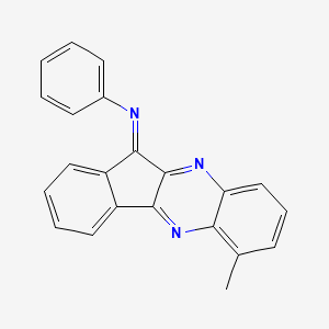 molecular formula C22H15N3 B11541869 N-[(11Z)-6-methyl-11H-indeno[1,2-b]quinoxalin-11-ylidene]aniline 
