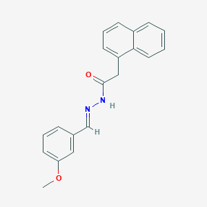 molecular formula C20H18N2O2 B11541997 N'-[(E)-(3-methoxyphenyl)methylidene]-2-(naphthalen-1-yl)acetohydrazide 