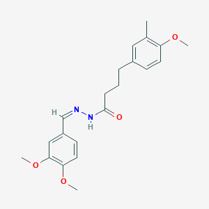 molecular formula C21H26N2O4 B11542204 N'-[(Z)-(3,4-dimethoxyphenyl)methylidene]-4-(4-methoxy-3-methylphenyl)butanehydrazide 