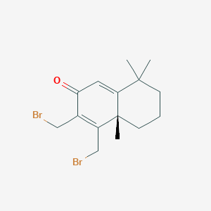 molecular formula C15H20Br2O B11542357 (4aS)-3,4-bis(bromomethyl)-4a,8,8-trimethyl-5,6,7,8-tetrahydronaphthalen-2(4aH)-one 