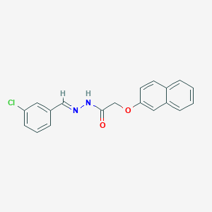molecular formula C19H15ClN2O2 B11542456 N'-[(E)-(3-chlorophenyl)methylidene]-2-(naphthalen-2-yloxy)acetohydrazide 