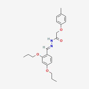 molecular formula C22H28N2O4 B11542630 N'-[(E)-(2,4-dipropoxyphenyl)methylidene]-2-(4-methylphenoxy)acetohydrazide 