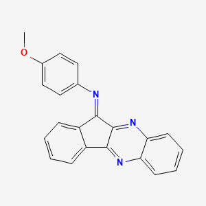 molecular formula C22H15N3O B11542679 N-[(11Z)-11H-indeno[1,2-b]quinoxalin-11-ylidene]-4-methoxyaniline 