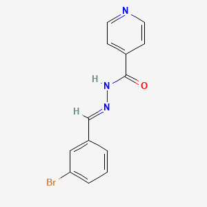 molecular formula C13H10BrN3O B11542711 N'-[(E)-(3-bromophenyl)methylidene]pyridine-4-carbohydrazide 