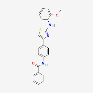 molecular formula C23H19N3O2S B11542768 N-(4-{2-[(2-methoxyphenyl)amino]-1,3-thiazol-4-yl}phenyl)benzamide 
