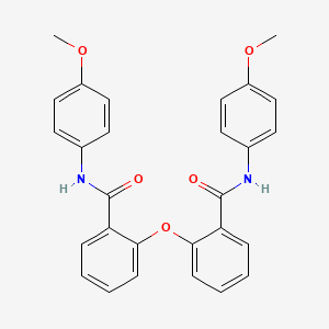 molecular formula C28H24N2O5 B11542784 N-(4-Methoxyphenyl)-2-{2-[(4-methoxyphenyl)carbamoyl]phenoxy}benzamide 