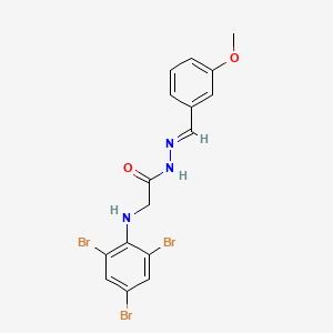 molecular formula C16H14Br3N3O2 B11542900 N'-[(E)-(3-Methoxyphenyl)methylidene]-2-[(2,4,6-tribromophenyl)amino]acetohydrazide 