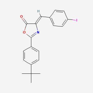 molecular formula C20H18INO2 B11542950 (4Z)-2-(4-tert-butylphenyl)-4-(4-iodobenzylidene)-1,3-oxazol-5(4H)-one 