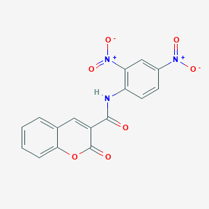 molecular formula C16H9N3O7 B11543037 N-(2,4-dinitrophenyl)-2-oxo-2H-chromene-3-carboxamide 
