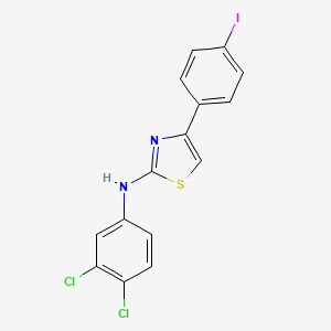 molecular formula C15H9Cl2IN2S B11543102 N-(3,4-dichlorophenyl)-4-(4-iodophenyl)-1,3-thiazol-2-amine 