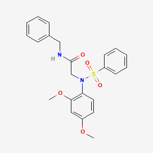 molecular formula C23H24N2O5S B11543147 N-Benzyl-2-[N-(2,4-dimethoxyphenyl)benzenesulfonamido]acetamide 