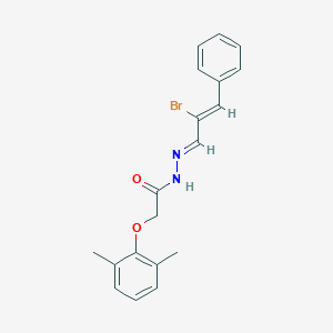 molecular formula C19H19BrN2O2 B11543169 N'-[(1E,2Z)-2-bromo-3-phenylprop-2-en-1-ylidene]-2-(2,6-dimethylphenoxy)acetohydrazide 