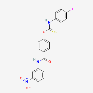 molecular formula C20H14IN3O4S B11543264 O-{4-[(3-nitrophenyl)carbamoyl]phenyl} (4-iodophenyl)carbamothioate 
