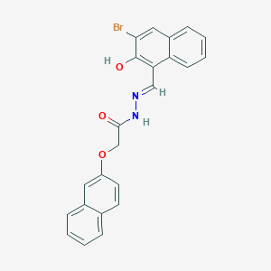 molecular formula C23H17BrN2O3 B11543316 N'-[(E)-(3-bromo-2-hydroxynaphthalen-1-yl)methylidene]-2-(naphthalen-2-yloxy)acetohydrazide 