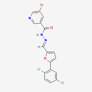 molecular formula C17H10BrCl2N3O2 B11543363 5-Bromo-N'-[(E)-[5-(2,5-dichlorophenyl)furan-2-YL]methylidene]pyridine-3-carbohydrazide 