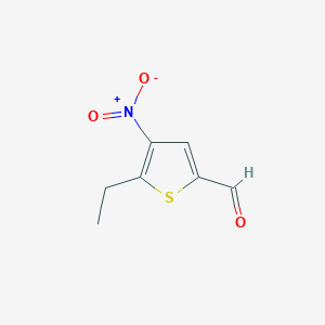 molecular formula C7H7NO3S B11543377 5-Ethyl-4-nitrothiophene-2-carbaldehyde 