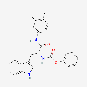 molecular formula C26H25N3O3 B11543386 N-(3,4-dimethylphenyl)-Nalpha-(phenoxycarbonyl)tryptophanamide 