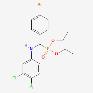 molecular formula C17H19BrCl2NO3P B11543476 Diethyl [(4-bromophenyl)[(3,4-dichlorophenyl)amino]methyl]phosphonate 