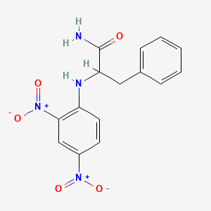 molecular formula C15H14N4O5 B11543501 Nalpha-(2,4-dinitrophenyl)phenylalaninamide 