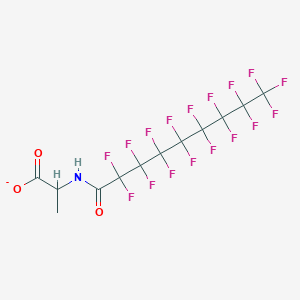molecular formula C12H5F17NO3- B11543502 2-[(2,2,3,3,4,4,5,5,6,6,7,7,8,8,9,9,9-Heptadecafluorononanoyl)amino]propanoate 