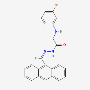 molecular formula C23H18BrN3O B11543581 N'-[(Z)-(Anthracen-9-YL)methylidene]-2-[(3-bromophenyl)amino]acetohydrazide 