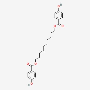 molecular formula C24H30O6 B11543584 Decane-1,10-diyl bis(4-hydroxybenzoate) 